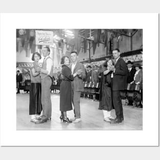 Marathon Dance Contest, 1923. Vintage Photo Posters and Art